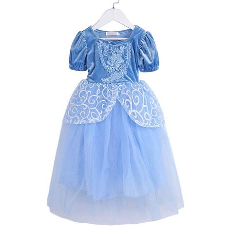 Blue Kids Girls Princess Costume Dress Up Tulle Fancy Halloween Costume