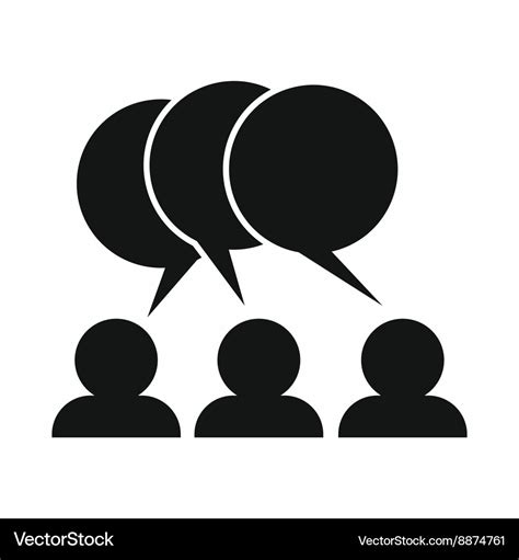 People With Dialog Speech Bubbles Icon Royalty Free Vector