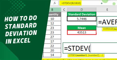 How to do Standard Deviation in Excel - Earn & Excel