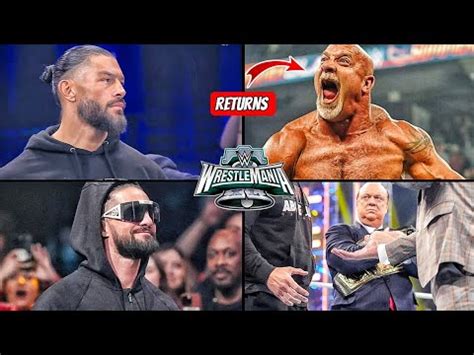 Goldberg Return At WrestleMania 40 Roman Reigns Vs The Rock WWE