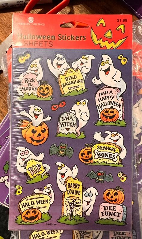 Vintage Halloween Graveyard Stickers. 4 Sheets in Each Pack. - Etsy