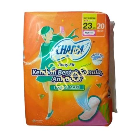 Jual Charm Pembalut Wanita Body Fit Extra Maxi Non Wing 23 Cm 20 Pads