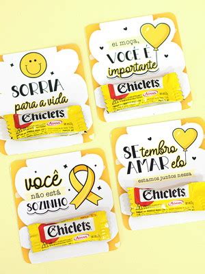 Chiclete Setembro Amarelo Compre Produtos Personalizados No Elo