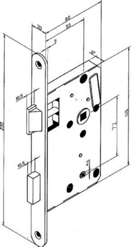 Zamek Do Drzwi Wpuszczany Azienkowy Assa Abloy Lewy