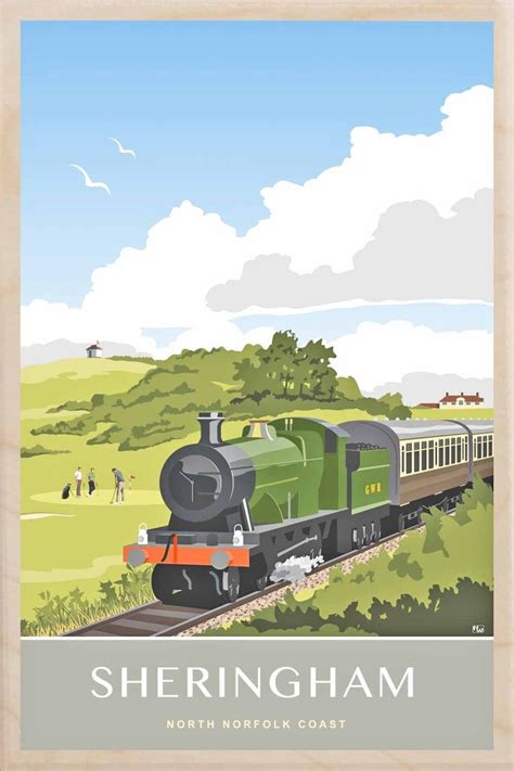 Sheringham Golf Course Travel Posters Train Posters Vintage Travel