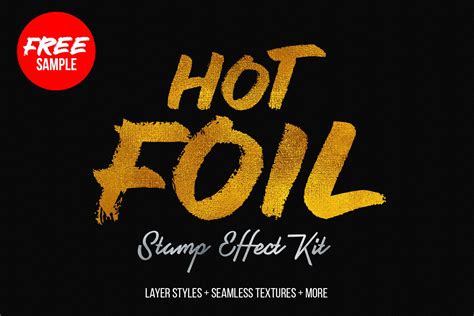 Hot Foil Stamp Effect Kit Free Sampler Graphic By Potpourri Creative Fabrica