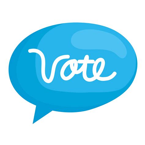 vote font in speech bubble 4230524 Vector Art at Vecteezy