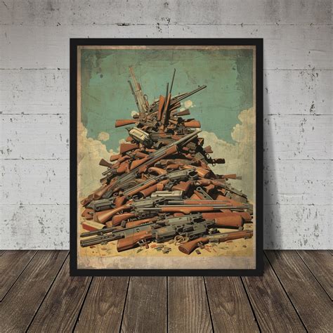 GUN WALL ART, Assault Rifle Poster Print, Gun Wall Art, Gun Rifle Home ...