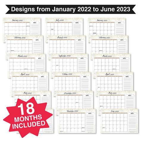 Large Desk Calendar Gold Dots Desk Calendars Academic