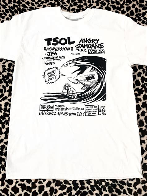 Tsol Vintage 1980 S Punk Rock Flyer T Shirt Etsy