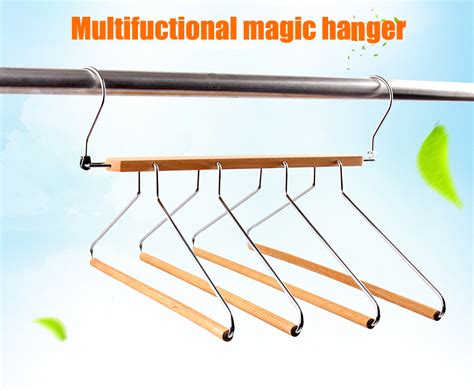 Wooden Magic Space Saving Clothes Hangers Space Saving Pants Hanger