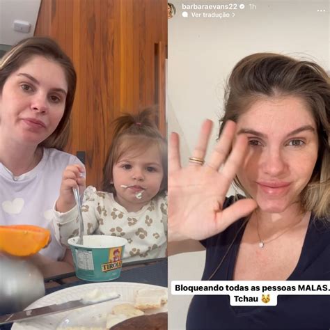 B Rbara Evans Se Irrita Ao Ser Criticada Por Deixar A Filha Comer