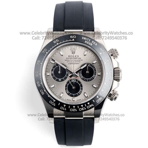 Rolex Daytona Silver Dial Oysterflex Strap Swiss Eta Super Clone