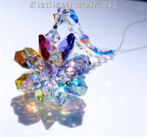 Swarovski Crystal Suncatcher Two Sided Chakra Colors And Aurora