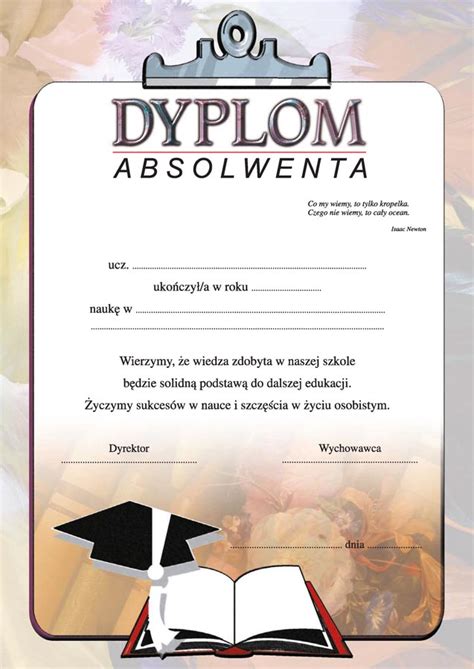 Dyplom Absolwenta B Oficjalne Archiwum Allegro