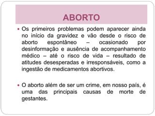 SLIDES SOBRE GRAVIDEZ NA ADOLESCÊNCIA E DST pptx