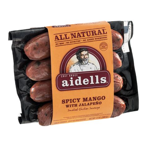 Chef Bruce Aidells All Natural Smoked Chicken Sausage Spicy Mango With