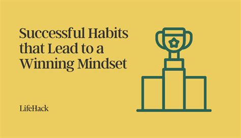 8 Successful Habits That Lead To A Winning Mindset