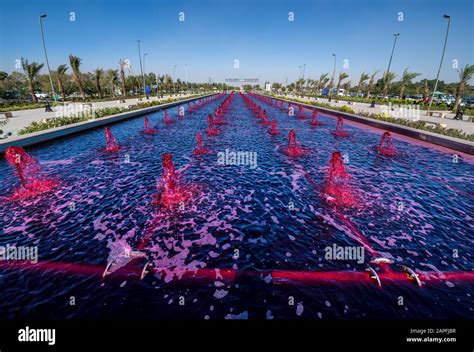 Rote Brunnen Vor Mausoleum Von Ayatollah Khomeini Befindet Sich Das