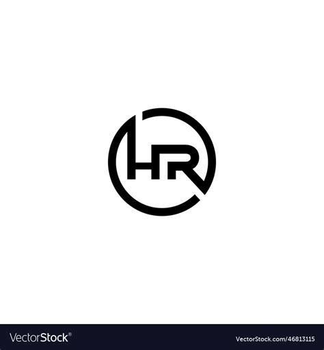 Hr Letter Type Logo Design Template Royalty Free Vector