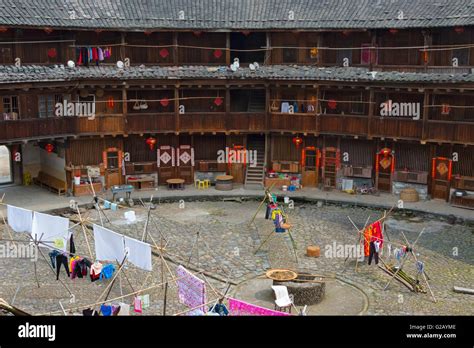 Inside Chungui Tulou UNESCO World Heritage Site Nanjing County