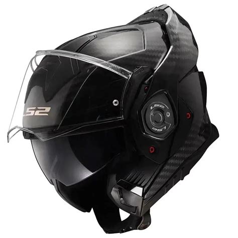 Casco Modulare Ls Ff Advant X Solid In Carbonio Nero Carbon Ece