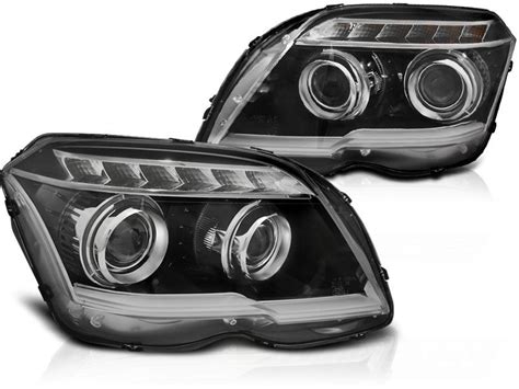 HEADLIGHTS TUBE LIGHT BLACK Fits MERCEDES GLK X204 06 08 08 12 In