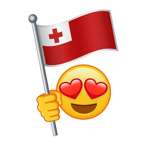 Emoji with Tonga flag Large size of yellow emoji smile 48204348 Vector ...