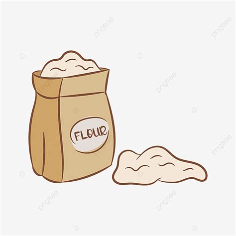 Flour Bag Vector PNG Images, Paper Bag Flour Clip Art, Flour Clipart, Flour, Clipart PNG Image ...