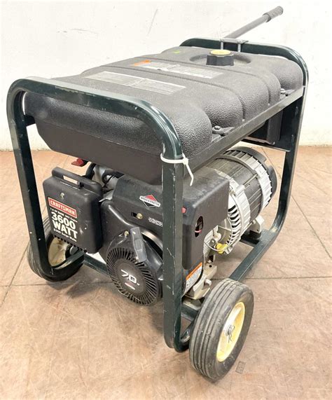 Lot Craftsman 3600 Watt Gas Powered Generator