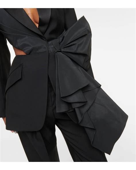 Alexander McQueen Slashed Suit Jacket In Black Lyst Canada