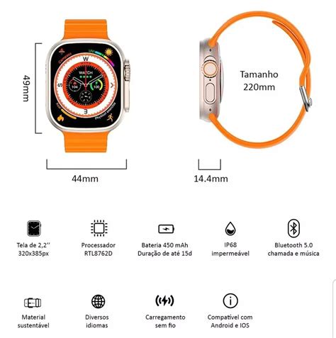 Rel Gio Smartwatch Ultra Original Microwear Mm Gps Prime Md