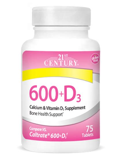 21st Century® Calcium 600 D3 75 Tablets Pharmacy Bridge Rx Pharmacy New York