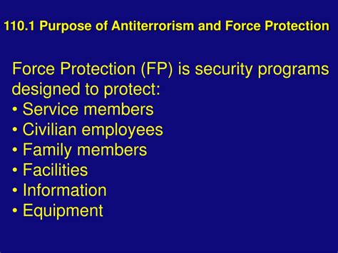 Ppt 110 Force Protection Fundamentals Powerpoint Presentation Free