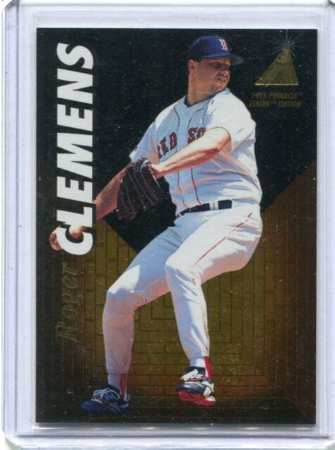 1995 Pinnacle Baseball Card Of Roger Clemens Boston Red Sox Mint 91