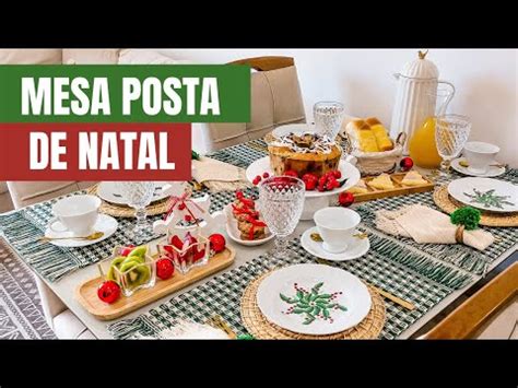 MESA POSTA CAFÉ DA MANHA DE NATAL MESA DE NATAL RÚSTICA COLAB