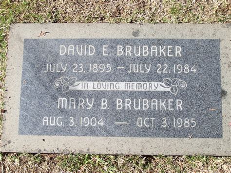 David Elias Brubaker 1895 1984 Homenaje De Find A Grave