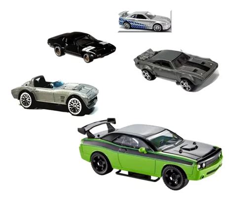 Kit 5pz Hot Wheels Rapidos Y Furiosos Coleccion Auto Juguete Meses