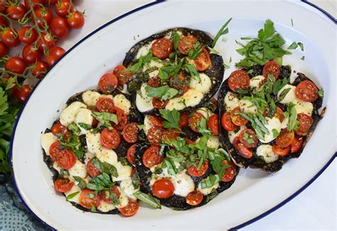 Caprese Stuffed Garlic Butter Portobello Mushrooms Heinens Grocery Store