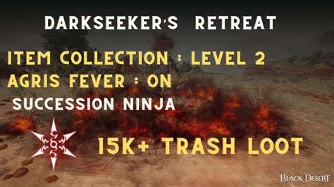 BDO Succession Ninja 309 AP Dark Seeker S Retreat 15 Trash Lv 2