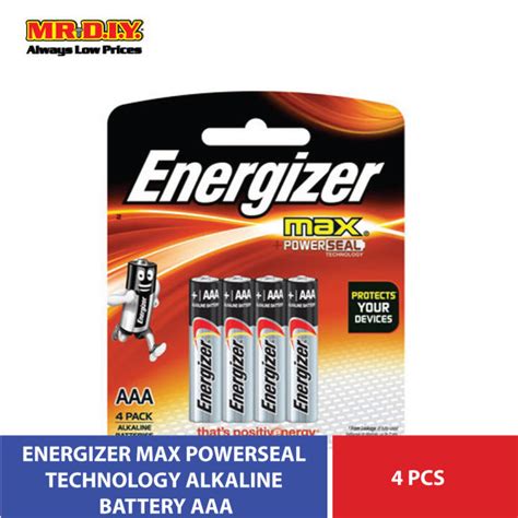 ENERGIZER Max Alkaline Battery AAA 4pcs E92BP4 Lazada