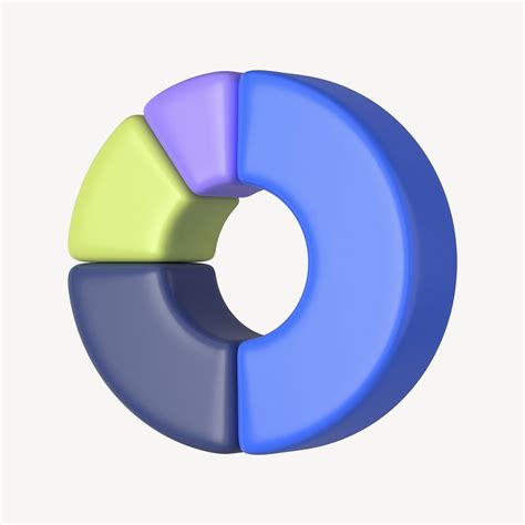 Donut chart graph, 3D business | Premium PSD - rawpixel