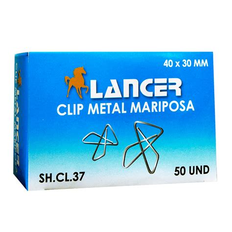 Pack 50 Uds Clips Lancer Mariposa 40mm 963916