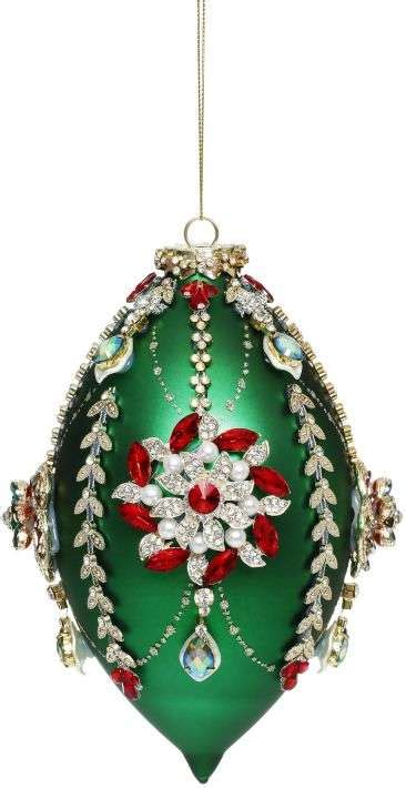 Kings Jewels Finial Ornament Frosted Dark Green 8 Free Shipping Official Online Retail