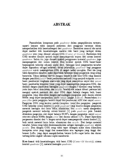 Alat Ukur Kesetimbangan Untuk Rancang Bangun Kerangka Quadrotor Ubaya