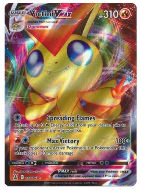 Victini Vmax 022163 Ultra Rare Sword And Shield Battle Styles