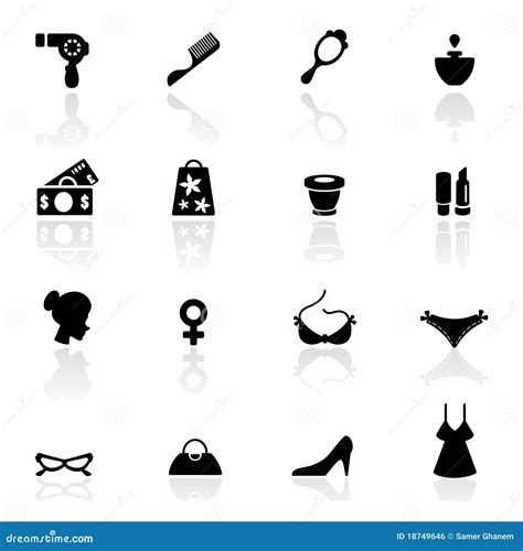 Icon Set Women Accessories And Fashion Symbols Stock Vector Image