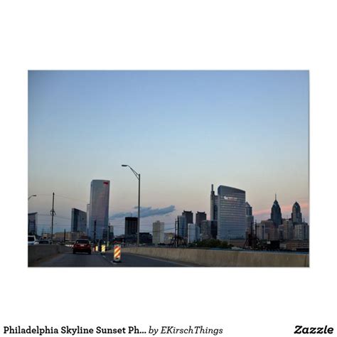 Philadelphia Skyline Sunset Photo Poster Photo Posters Sunset Photos