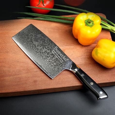 Sunnecko 5PCS Damascus Kitchen Knife Set With Holder Japanese VG10