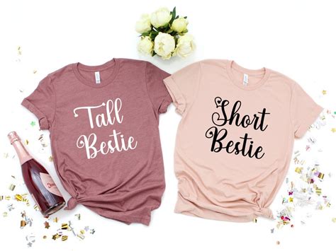 Best Friend T Shirts Tall And Short Bestie Matching T Shirts Etsy